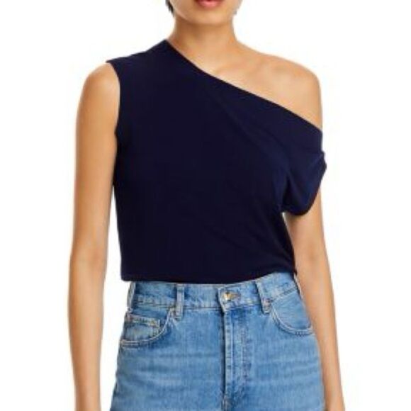 Norma Kamali Drop Shoulder Top True Navy XL - Picture 1 of 5